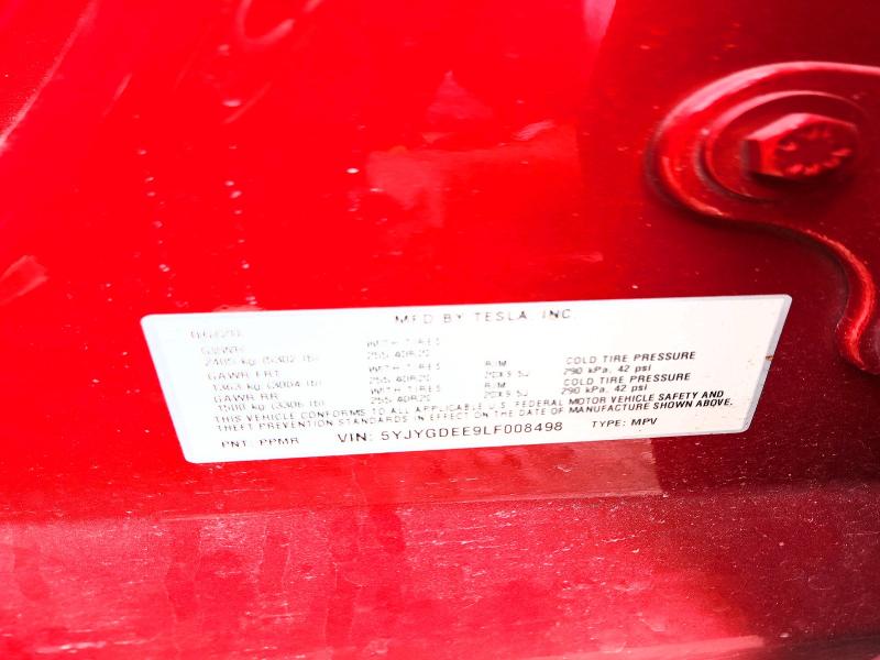 Продаж на аукціоні авто 2020 Tesla Model Y, vin: 5YJYGDEE9LF008498, номер лоту: 48125466