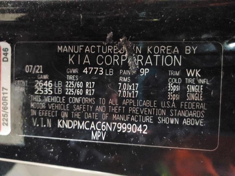 Aukcja sprzedaży 2022 Kia Sportage, vin: KNDPMCAC6N7999042, numer aukcji: 79033375