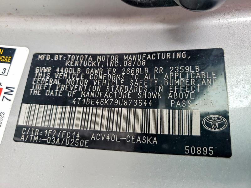 46747596 :رقم المزاد ، 4T1BE46K79U873644 vin ، 2009 Toyota Camry مزاد بيع