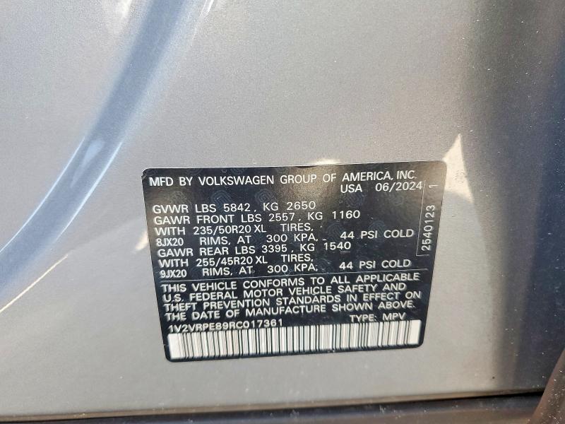 Aukcja sprzedaży 2024 Volkswagen Id.4, vin: 1V2VRPE89RC017361, numer aukcji: 41594036