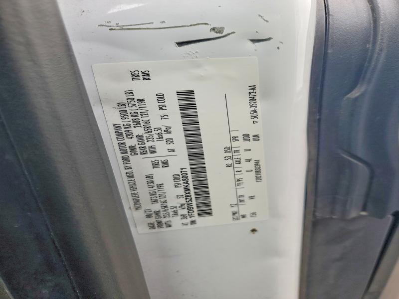 2021 Ford Transit მანქანა იყიდება აუქციონზე, vin: 1FDBW5Z8XMKA80071, აუქციონის ნომერი: 79990915