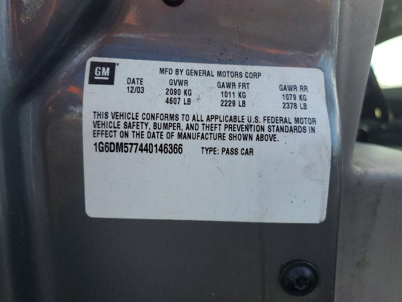 41602356 :رقم المزاد ، 1G6DM577440146366 vin ، 2004 Cadillac Cts مزاد بيع