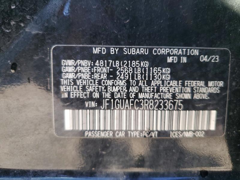 Продажа на аукционе авто 2024 Subaru Impreza, vin: JF1GUAFC3R8233675, номер лота: 41923816