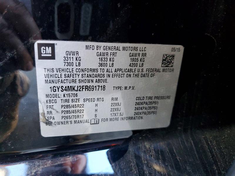 Aukcja sprzedaży 2015 Cadillac Escalade, vin: 1GYS4MKJ2FR691718, numer aukcji: 79945645