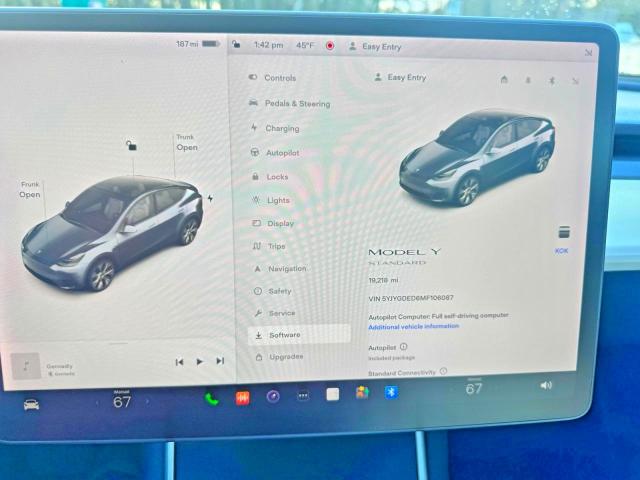 Продажа на аукционе авто 2021 Tesla Model Y, vin: 5YJYGDED6MF106087, номер лота: 45565236