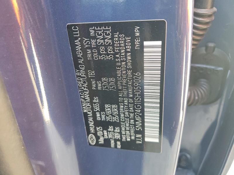 45969206 :رقم المزاد ، 5NMP24G11SH059026 vin ، 2025 Hyundai Santa Fe مزاد بيع