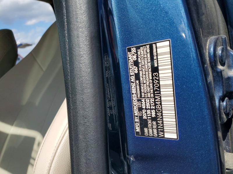 Aukcja sprzedaży 2021 Mercedes-benz Gla, vin: W1N4N4GB4MJ170923, numer aukcji: 41949926