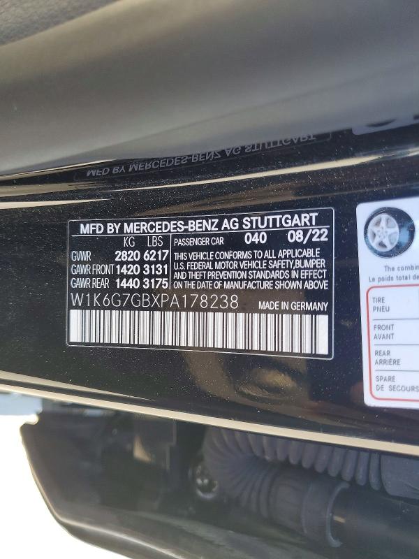 Продажа на аукционе авто 2023 Mercedes-benz S, vin: W1K6G7GBXPA178238, номер лота: 45998316