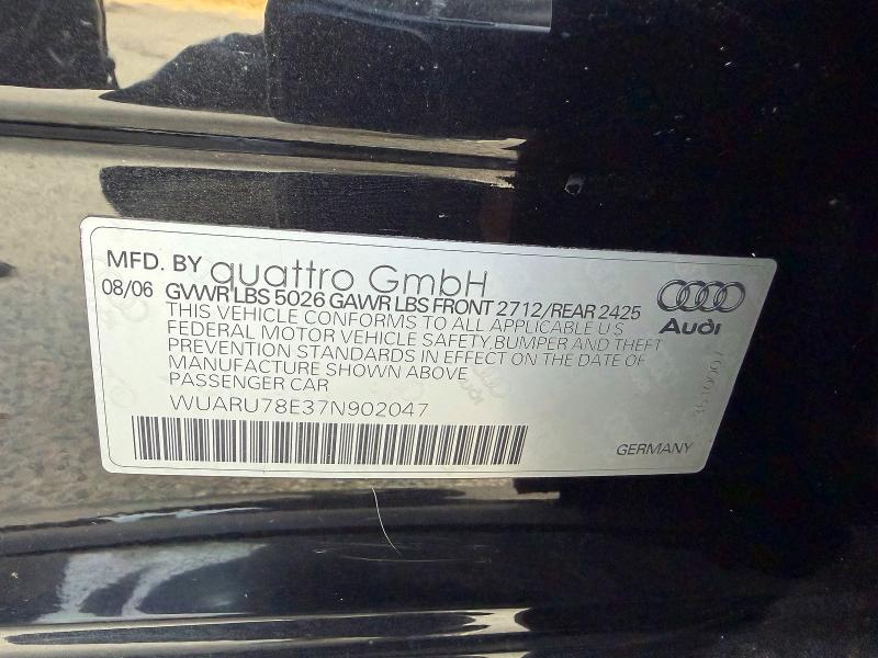 48198816 :رقم المزاد ، WUARU78E37N902047 vin ، 2007 Audi Rs4 مزاد بيع