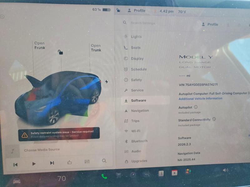 Продаж на аукціоні авто 2023 Tesla Model Y, vin: 7SAYGDEE6PA074271, номер лоту: 45459776