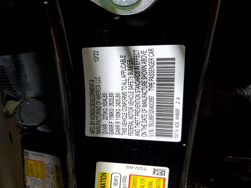 Aukcja sprzedaży 2022 Acura Tlx, vin: 19UUB6F52NA003597, numer aukcji: 79926855