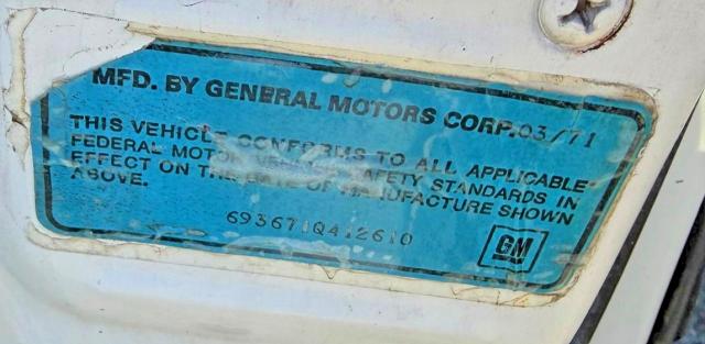 47326796 :رقم المزاد ، 6936710412610 vin ، 1971 Cadillac Eldorado مزاد بيع