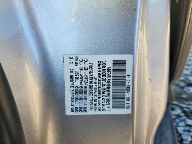 Aukcja sprzedaży 2015 Honda Odyssey, vin: 5FNRL5H49FB084946, numer aukcji: 46949166