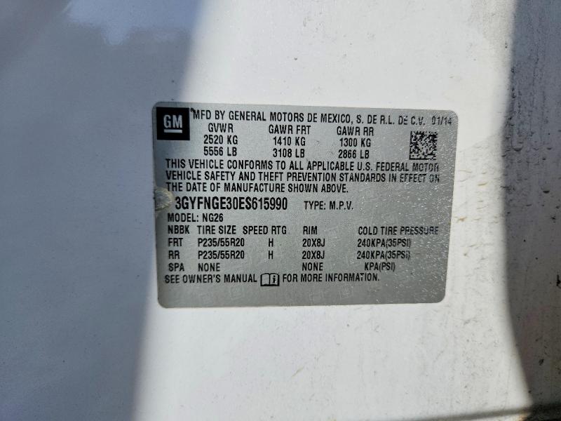 Aukcja sprzedaży 2014 Cadillac Srx, vin: 3GYFNGE30ES615990, numer aukcji: 41745246