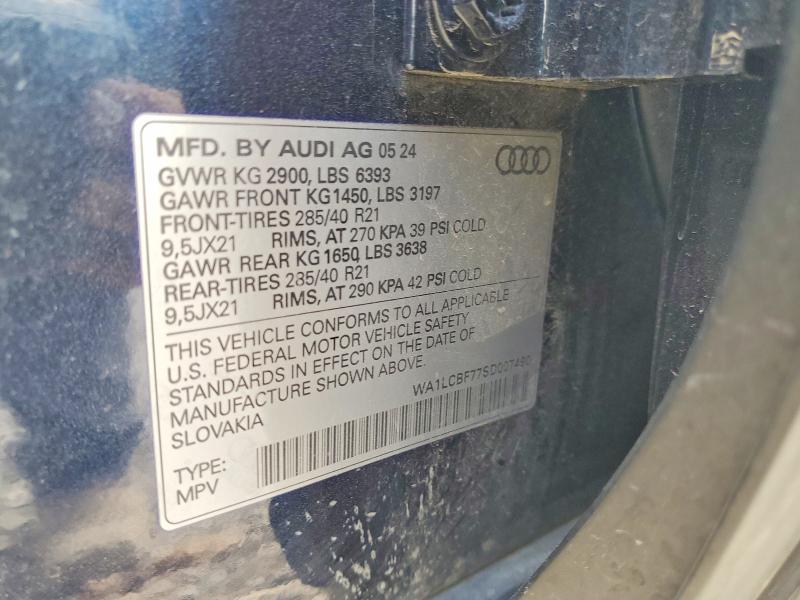 Продаж на аукціоні авто 2025 Audi Q7, vin: WA1LCBF77SD007490, номер лоту: 47633936