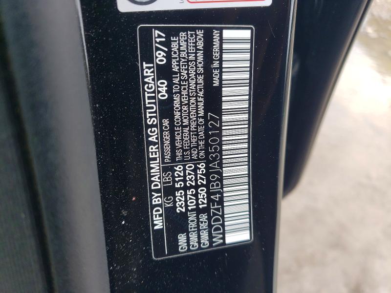 Aukcja sprzedaży 2018 Mercedes-benz E, vin: WDDZF4JB9JA350127, numer aukcji: 46021556