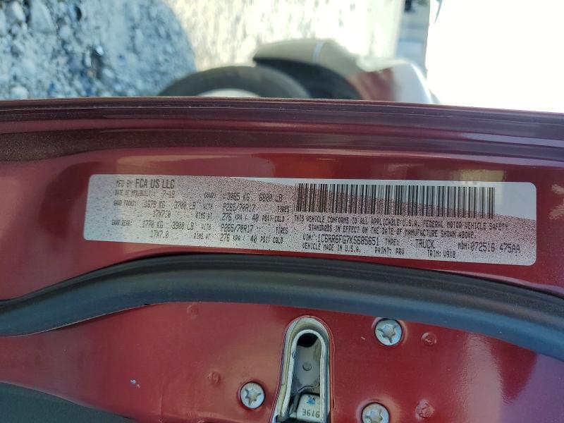 Продажа на аукционе авто 2019 Ram 1500 Classic, vin: 1C6RR6FG7KS685651, номер лота: 47955126