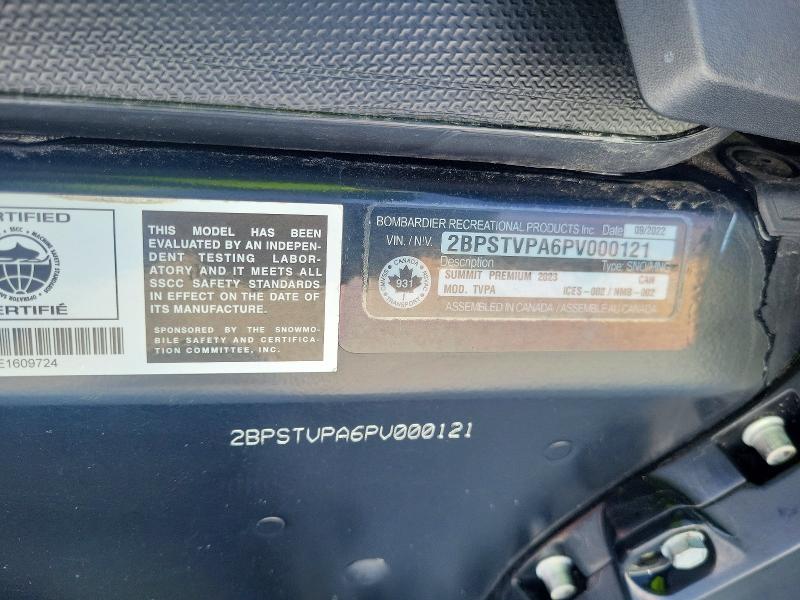 46501286 :رقم المزاد ، 2BPSTVPA6PV000121 vin ، 2023 Ski-doo Snowmobile مزاد بيع