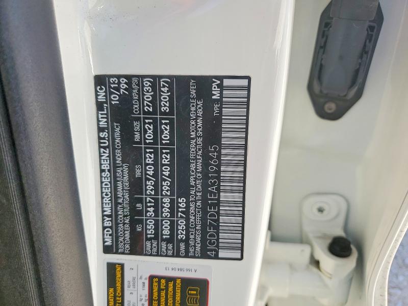 Aukcja sprzedaży 2014 Mercedes-benz Gl, vin: 4JGDF7DE1EA319645, numer aukcji: 45898836
