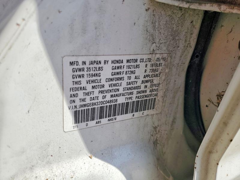 Продаж на аукціоні авто 2013 Honda Fit, vin: JHMGE8H32DC048938, номер лоту: 46711376