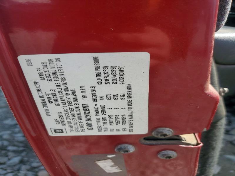 46471576 :رقم المزاد ، 1GNDT13W2XK219787 vin ، 1999 Chev Blazer 4d مزاد بيع