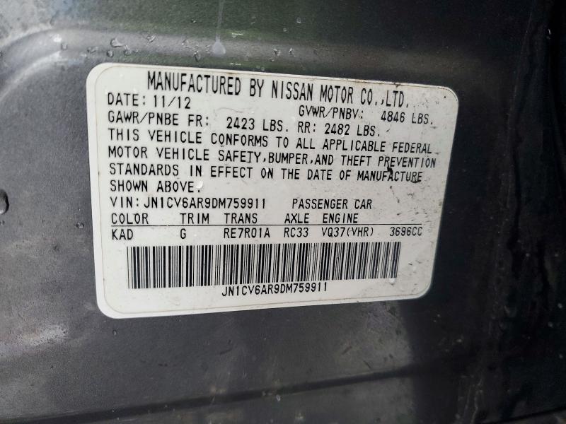 Продаж на аукціоні авто 2013 Infiniti G37 Sedan, vin: JN1CV6AR9DM759911, номер лоту: 41809116