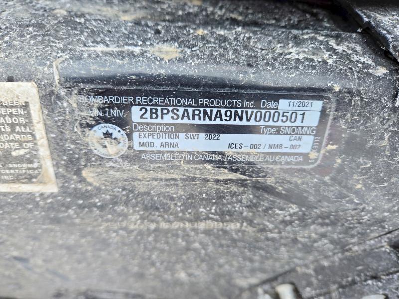 Aukcja sprzedaży 2022 Skid Expedition, vin: 2BPSARNA9NV000501, numer aukcji: 76363395