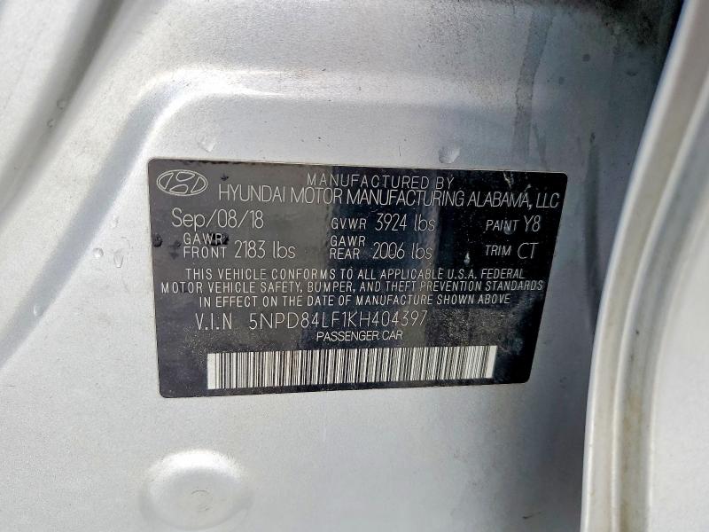Продаж на аукціоні авто 2019 Hyundai Elantra, vin: 5NPD84LF1KH404397, номер лоту: 79678525