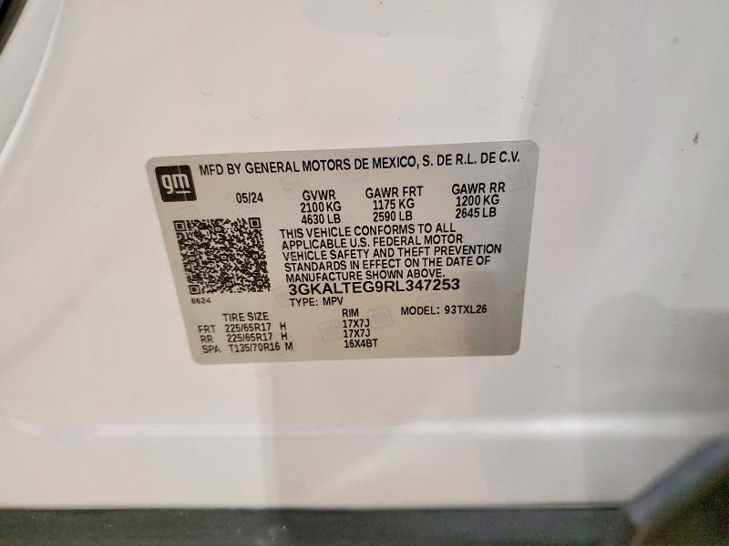 47294486 :رقم المزاد ، 3GKALTEG9RL347253 vin ، 2024 Gmc Terrain مزاد بيع