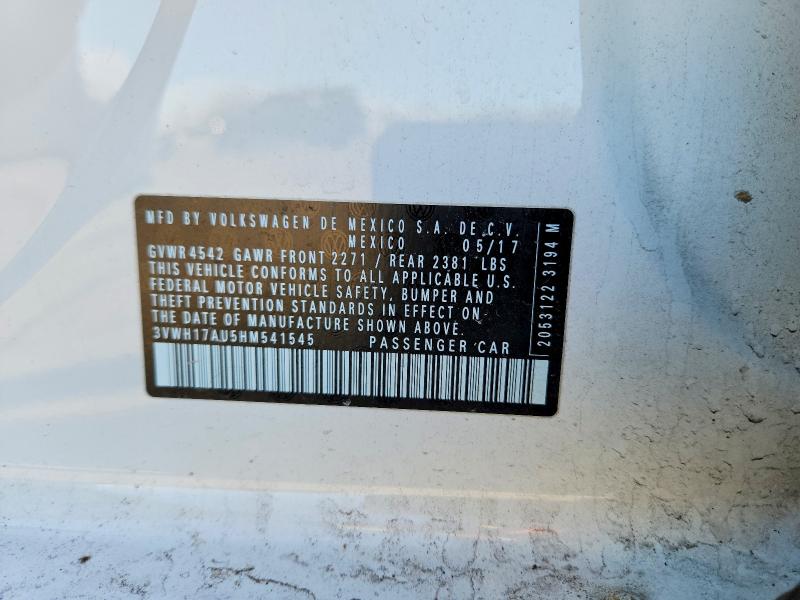 Продажа на аукционе авто 2017 Volkswagen Golf Alltrack, vin: 3VWH17AU5HM541545, номер лота: 78172465