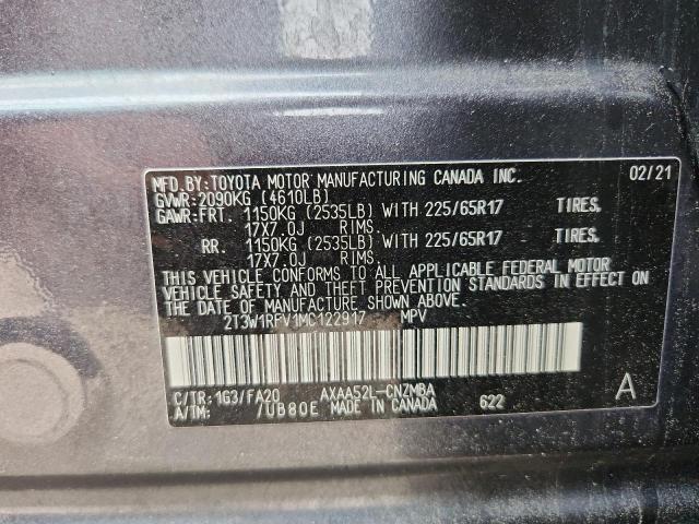 Продажа на аукционе авто 2021 Toyt Rav4 Xle/xle Premium, vin: 2T3W1RFV1MC122917, номер лота: 46938636