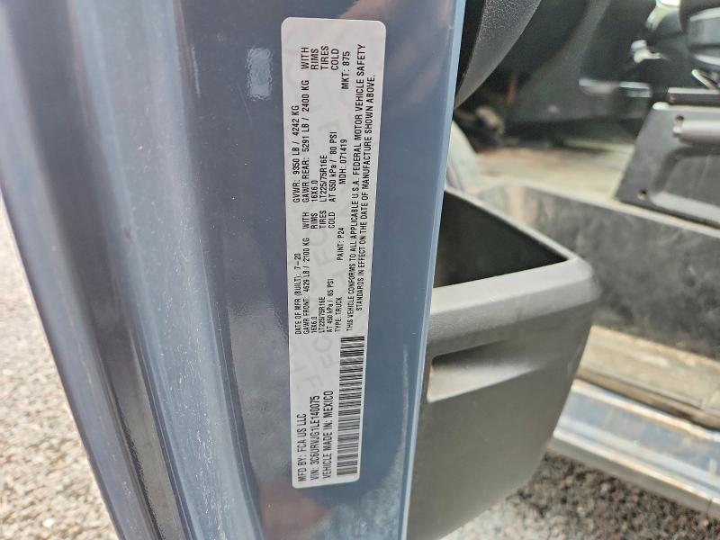 2020 Ram Promaster 3500 მანქანა იყიდება აუქციონზე, vin: 3C6URVJG1LE140075, აუქციონის ნომერი: 47374626