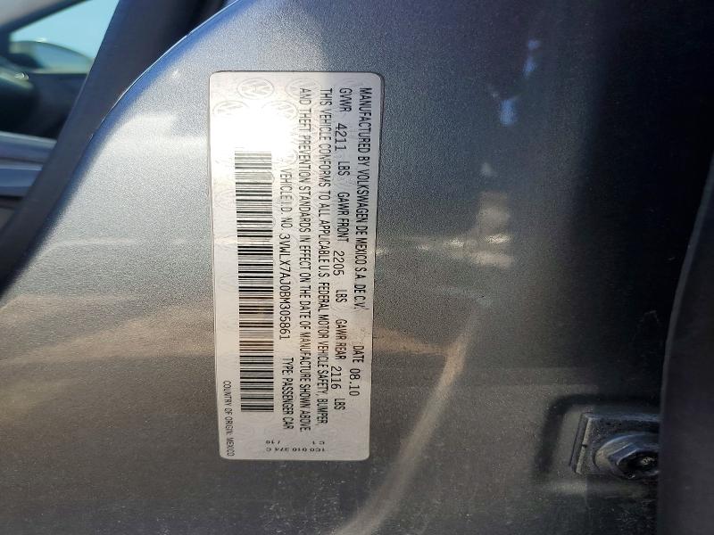 Продажа на аукционе авто 2011 Volkswagen Jetta, vin: 3VWLX7AJ0BM305861, номер лота: 46473876