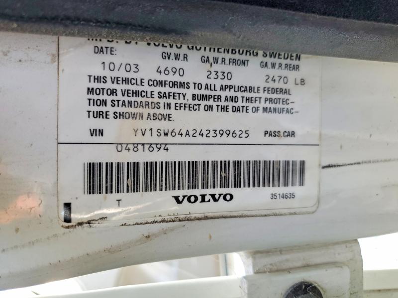 Продаж на аукціоні авто 2004 Volv V70, vin: YV1SW64A242399625, номер лоту: 45565036