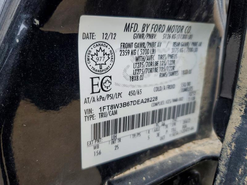 46662966 :رقم المزاد ، 1FT8W3B67DEA28228 vin ، 2013 Ford F350 مزاد بيع