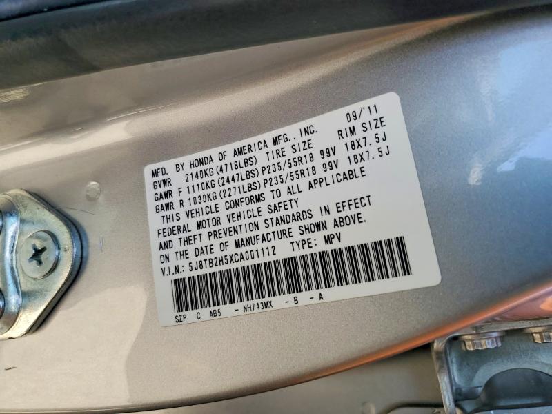 Aukcja sprzedaży 2012 Acura Rdx, vin: 5J8TB2H5XCA001112, numer aukcji: 41810916