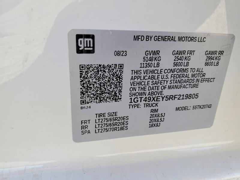 Продажа на аукционе авто 2024 Gmc Sierra, vin: 1GT49XEY5RF219805, номер лота: 75540535