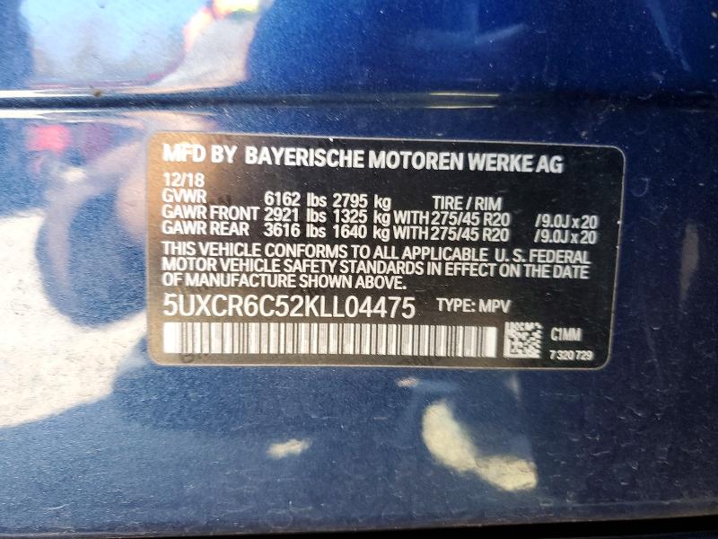 Продаж на аукціоні авто 2019 Bmw X5, vin: 5UXCR6C52KLL04475, номер лоту: 45797966