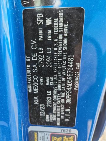 47062776 :رقم المزاد ، 3KPF54AD5RE734481 vin ، 2024 Kia Forte مزاد بيع