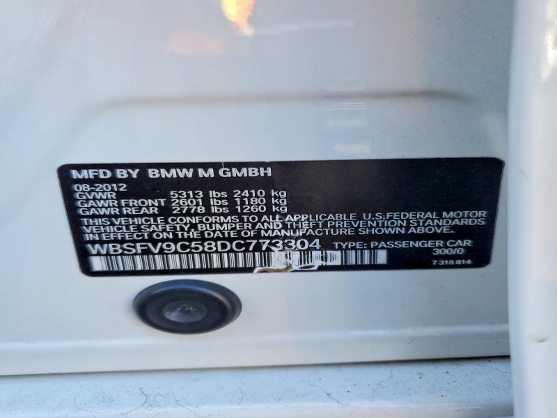 Продажа на аукционе авто 2013 Bmw Motorrad M5, vin: WBSFV9C58DC773304, номер лота: 41617246