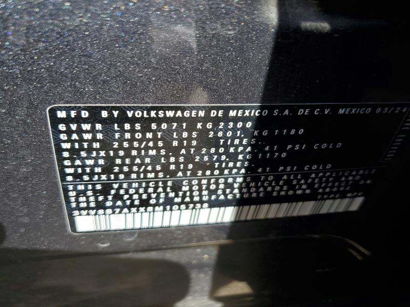Продаж на аукціоні авто 2024 Volkswagen Tiguan, vin: 3VV8B7AXXRM105738, номер лоту: 45550926