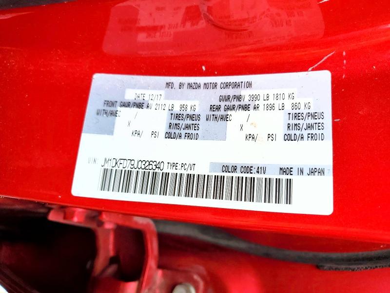 Aukcja sprzedaży 2018 Mazda Cx-3, vin: JM1DKFD79J0326340, numer aukcji: 41955826