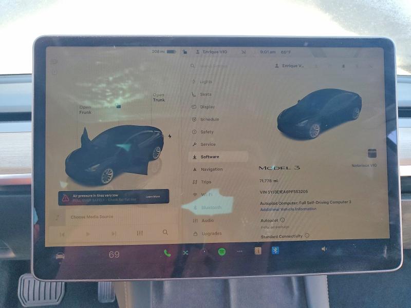 46473946 :رقم المزاد ، 5YJ3E1EA6PF553205 vin ، 2023 Tesla Model 3 مزاد بيع