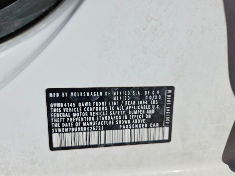 Продаж на аукціоні авто 2024 Volkswagen Jetta, vin: 3VWBM7BU9RM025721, номер лоту: 46196166