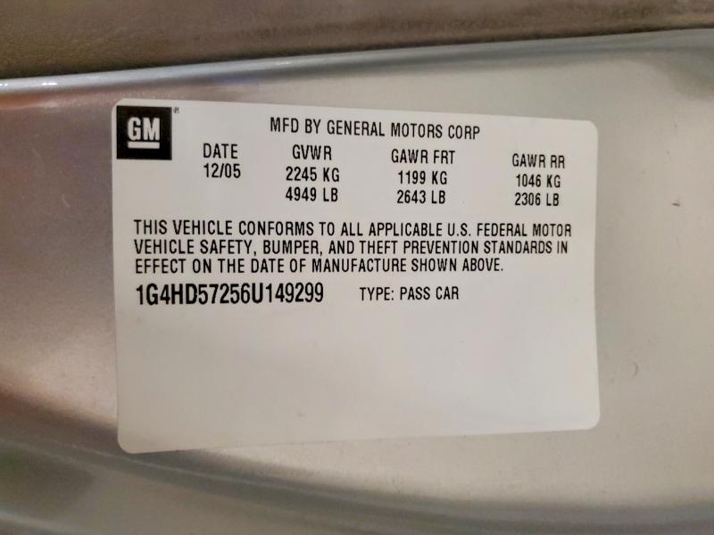 46845516 :رقم المزاد ، 1G4HD57256U149299 vin ، 2006 Buick Lucerne مزاد بيع
