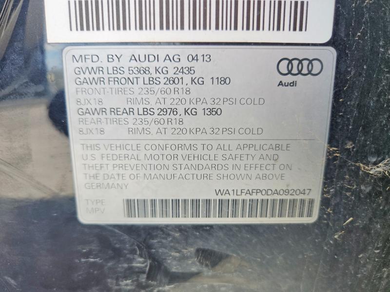 Aukcja sprzedaży 2013 Audi Q5, vin: WA1LFAFP0DA092047, numer aukcji: 48152106