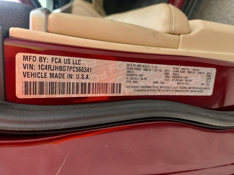 79407465 :رقم المزاد ، 1C4RJHBG7PC566341 vin ، 2023 Jeep Grand Cherokee مزاد بيع