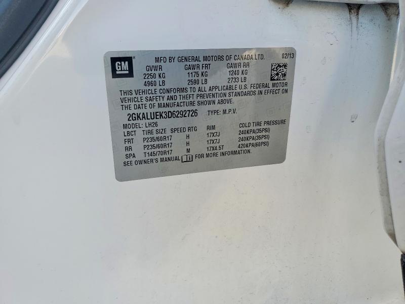 Auction sale of the 2013 Gmc Terrain, vin: 2GKALUEK3D6292726, lot number: 46985436