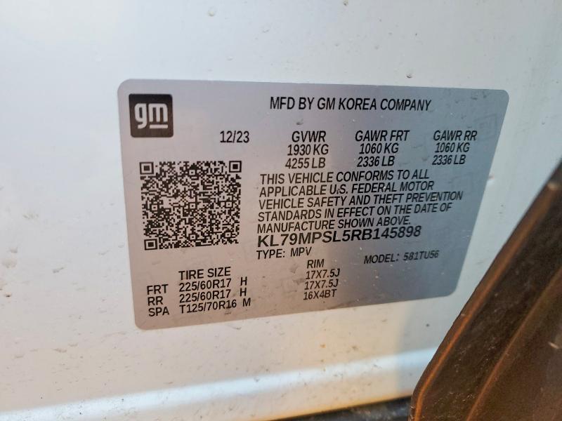 Продаж на аукціоні авто 2024 Chevrolet Trailblazer, vin: KL79MPSL5RB145898, номер лоту: 47551866