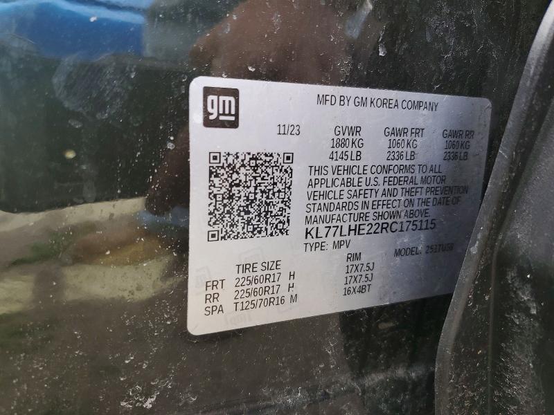 Aukcja sprzedaży 2024 Chevrolet Trax, vin: KL77LHE22RC175115, numer aukcji: 46049476